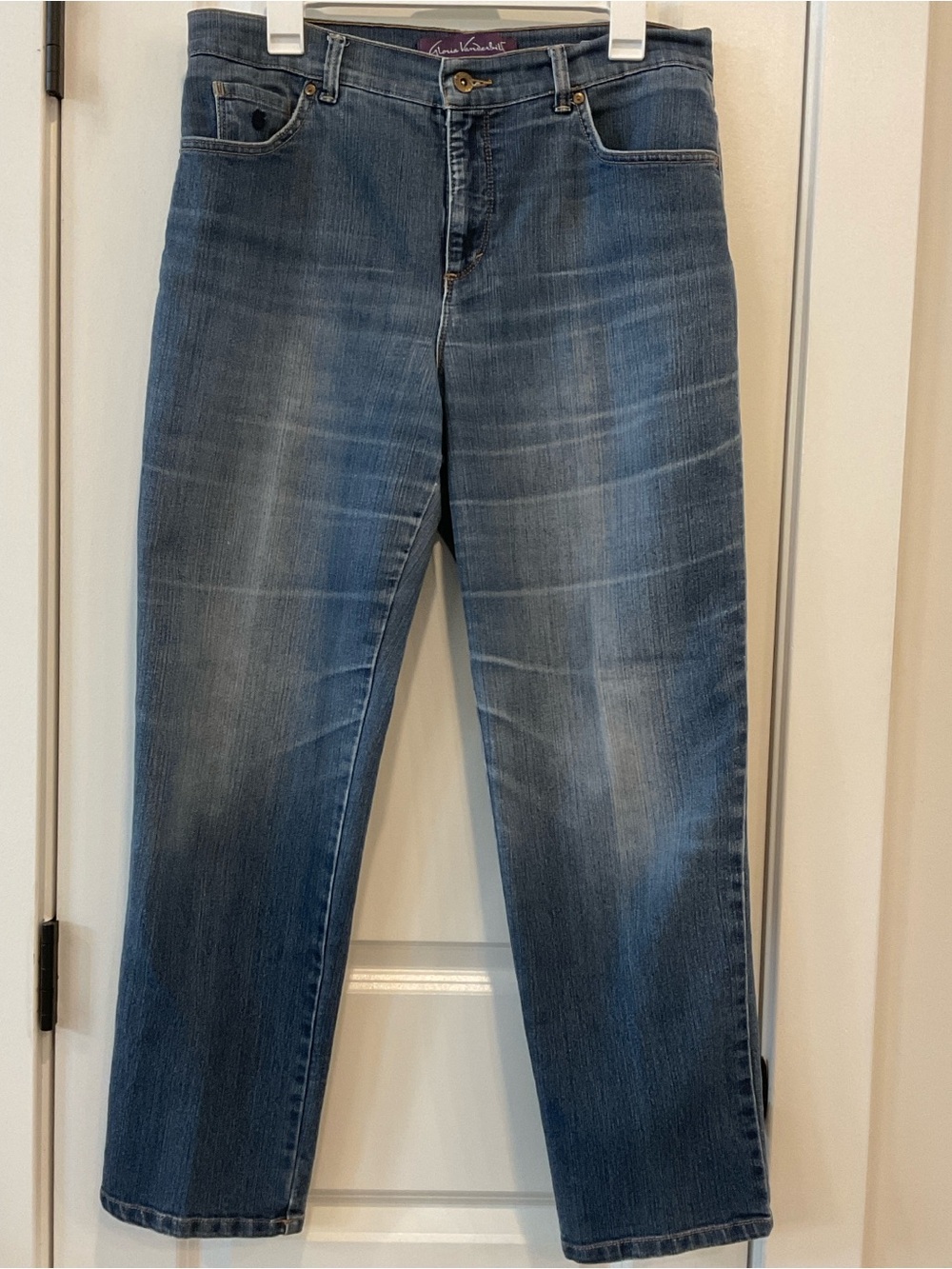 Gloria Vanderbilt Amanda Womens High Rise Tapered Leg Jean (12 Short)